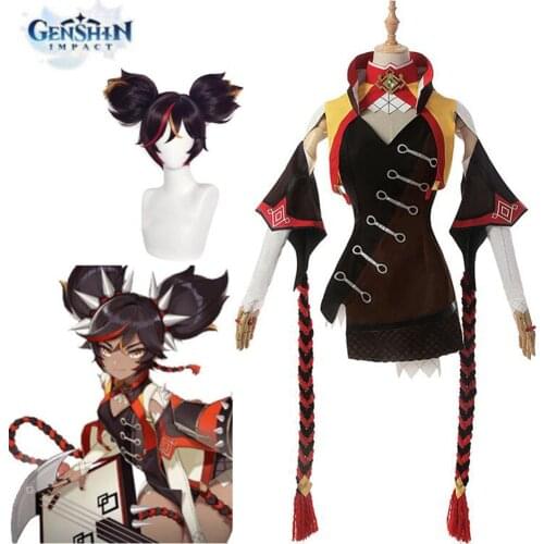 Anime Genshin Impact Cosplay XINYAN Cosplay Costume Game Genshin Impact Costume for Women Halloween Suit Sexy Outfit