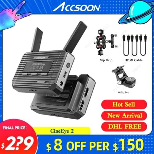 ACCSOON CineEye 2 II Mini Wireless Transmission Video Audio Transmitter Receiver HDMI-compatible 1080P 400ft vs Hollyland Mars