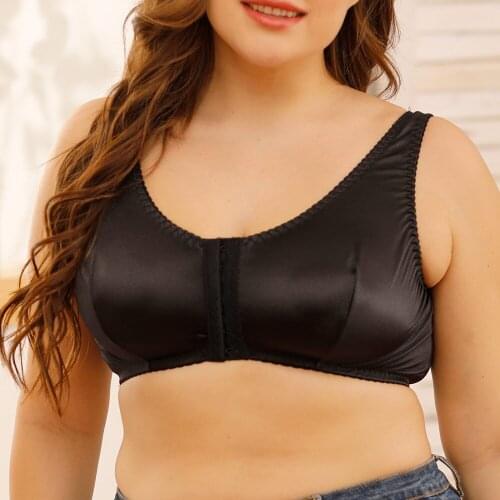 Sexy Casual Breathable Bra For Women Front Button Full Cup Underwear Comfort Wireless Brassiere Unlined Lingerie