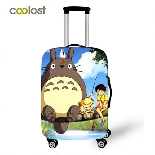 Anime Totoro Luggage Cover Travel Accessories Elastic Suitcase Covers 18 - 32 Inch Trolley Case Protective Cover