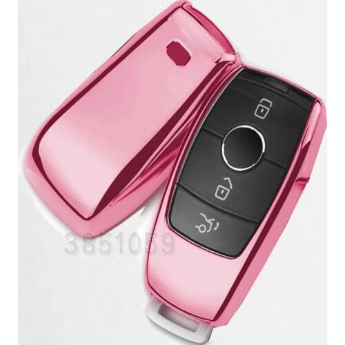 Car Key Case for Mercedes Benz New E Class E200 E260 E300 E320 TPU Car Remote Shell Protective Key Cover Fob Holder Car-Styling
