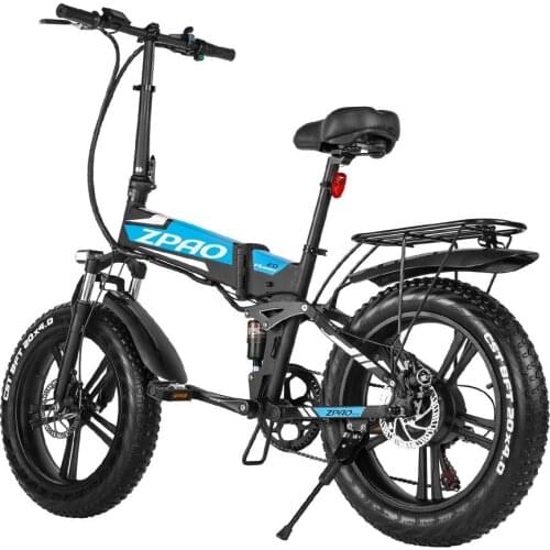 Electric bike 20 inch ebike 4.0 fat tire Electric Bicycle 500W 48V12.8ah electric mountain bike beach E-bike reverse charging