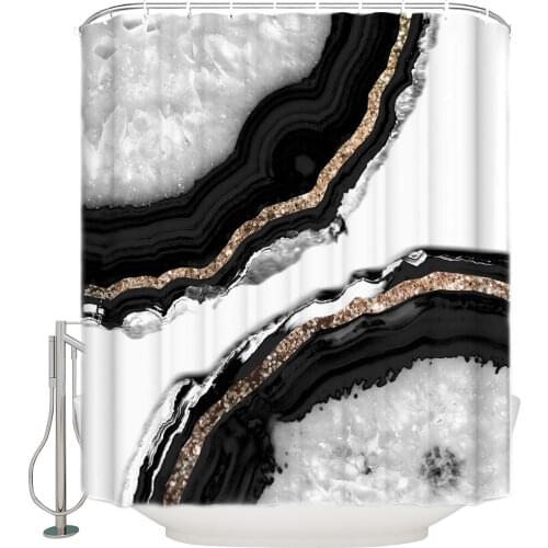 Agate Glitter Glam #2 #gem #decor #art #society6 Shower Curtain Eco-Friendly Stocked Bathroom Curtain Home Decoration