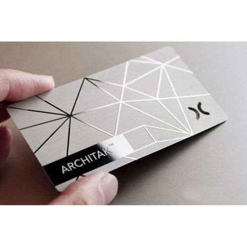 Custom made Mirror Metal Business Cards