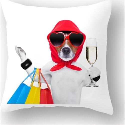 Custom classic fashion decor sofa cushions with hidden zipper print 3d animal design cotton throw pillow cases cushion cover
