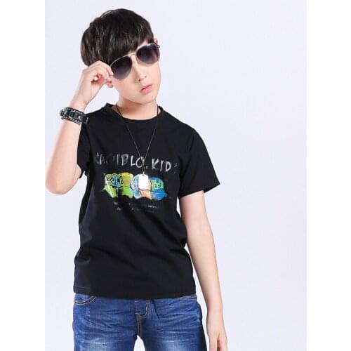 Big Boys Summer Cotton Comfortable T Shirt Teens Breathable Cool Home Wear Shirt Kids Children Outdoor Beach Sports Clothing