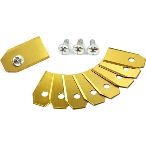 9pcs Stainless Steel Robotic Mower Blades with Screws Compatible for Husqvarna Automower/Gardena Robotic Mower