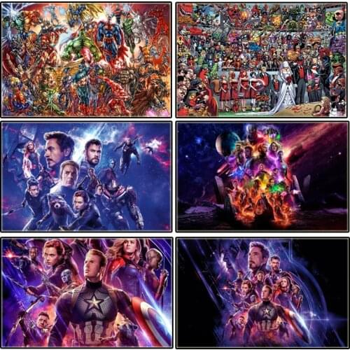 5D DIY Diamond Painting Marvel Avengers Full Square/Round Drill Diamond Embroidery Mosaic Home Decor Cross Stitch Kits