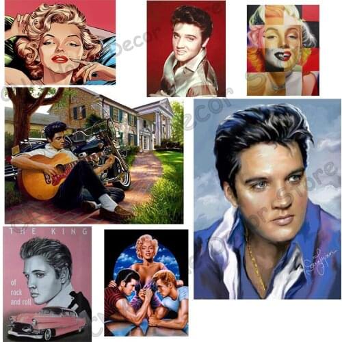 King of rock Elvis Photo Drill Mosaic photo 5D DIY Diamond painting 3D cross stitch kits Home embroidery Diamond Decor for gifts