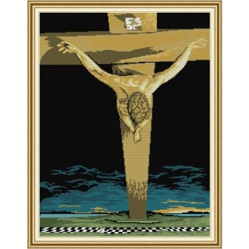 Jesus cross stitch pattern Be in distressCount and Stamped 14ct Cross Stitch Kit DIY Embroidery Needlework set Home Decoration