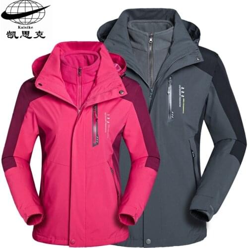 2019 New Ski Thermal Jacket Set Plus Size 5XL Outdoor Sports Waterproof Windproof Softshell Fleece Suit Lovers Warm inner + Coat