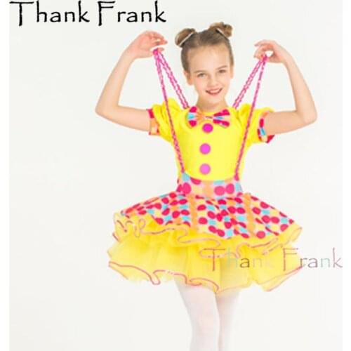 New Suspender Ballet Tutu Dress For Kids Adult Short Sleeve Bow Modern Dance Costume C442