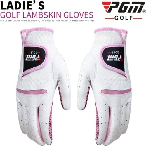 1 Pair Women Golf Gloves Soft Breathable Pure Sheepskin With Anti-slip Granules Golf Gloves Golf Women