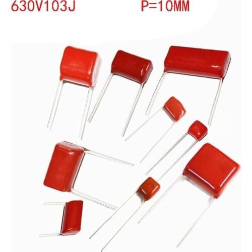 New 20PCS CBB22 630V103J 0.01UF Pitch 10MM 10NF 630V 103 CBB Polypropylene film capacitor