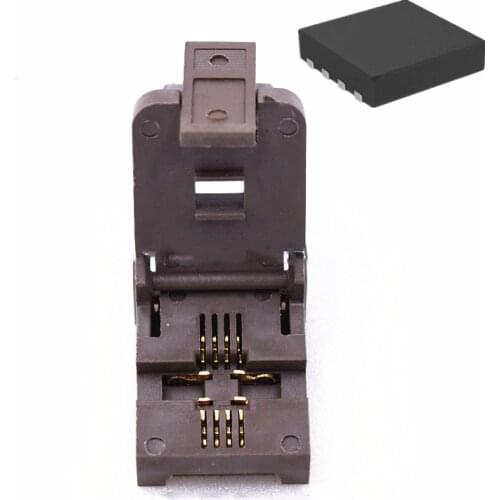 QFN8 DFN8 WSON8 Programming Socket Pin Pitch 1.27mm IC Body Size 5*6 mm Clamshell Test Socket ZIF adapter WLCSP 8 socket