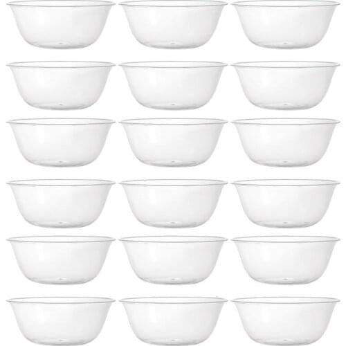 100pcs Transparent Plastic Bowl Ice Cream Bowl Crystal Salad Fruit Bowl Mousses Dessert Bowls Snack Container Kitchen Tableware