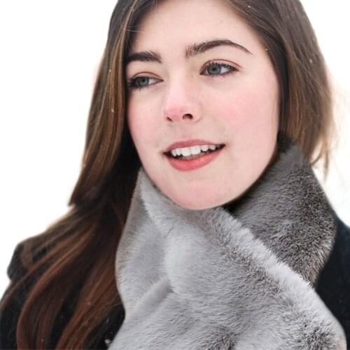 2021 Cute Heated Scarf Collar Scarves USB Rechargeable Neck Guard Warmer Professional Plush Neckerchief Valentines Day Gift