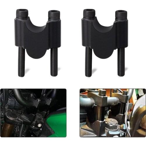 Universal Motorcycle Scooter Aluminum Alloy 22mm Handlebar Riser Mount Clamp Kit