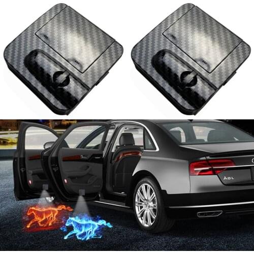 1pcs Universal Car Door Led Welcome Led Laser Projector Horse Logo Ghost Shadow Night Lights Wireless Car Accessories for Nissan