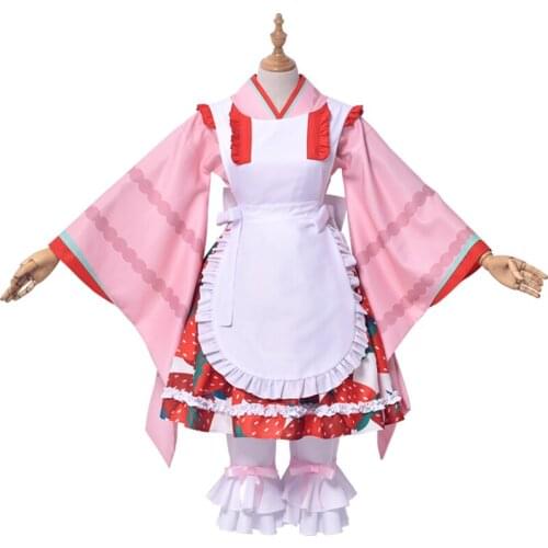 Rozen Maiden Rose Girl Hinaichigo Kleine Beere Cosplay Costume Kimono Women Dress Uniform Suits Pink Lolita Dress Costume