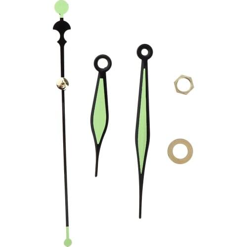 1 Set Glow in the Dark Clock Pointer Hands with Washer for Handcrafts DIY Wall Clock Supplies
