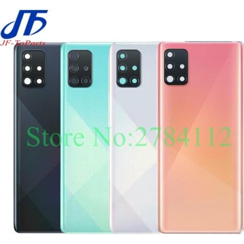 10Pcs Back Battery Cover Replacement For Samsung Galaxy A51 A71 A31 A41 2020 A515F A715F Rear Door Housing Case With lens