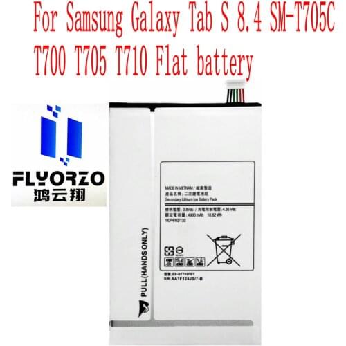 High Quality 4900mAh EB-BT705FBT Battery For Samsung Galaxy Tab S 8.4 SM-T705C T700 T705 T710 Flat battery