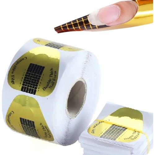 100pcs Nail Form Set Nail Art French Acrylic UV Gel Tips Extension Builder Form Guide Stencil Nail Art Beauty Tools