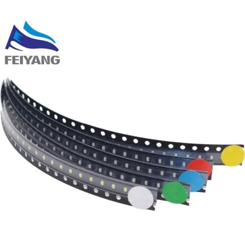 1000pcs/lot 5 Colors SMD 0805 Led Ultra Bright Red/Green/Blue/Yellow/White Water Clear LED Light Diode