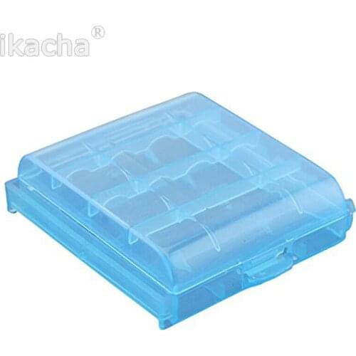 2Pcs/lot Mini Portable Plastic Battery Case Holder Storage Box For AAA/AA Rechargeable Battery Cover