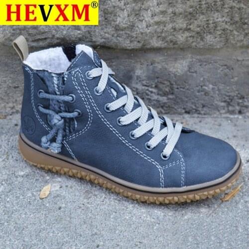 2020 Plus Size Ankle Boots Women Platform Low Heels Womens Boots Buckle Shoes Thick Heel Short Boot Ladies Drop Shipping