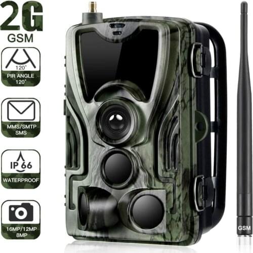 2G MMS SMS SMTP Trail Wildlife Camera 20MP 1080P Night Vision Cellular Mobile Hunting Cameras HC801M Wireless Photo Trap