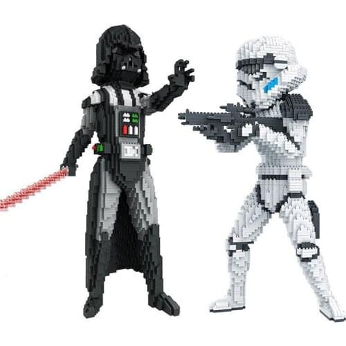 3300pcs+ Star Wars Darth Vader Diamond Building Blocks Movie Yoda Stormtrooper Action Figures Toys Micro Blocks For Kids