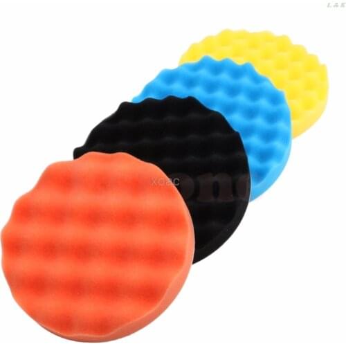 4pcs/Set 3/4/5/6/7 Inch Buffing Sponge Polishing Pad Hand Tool Kit For Car Polisher Wax M12 dropship