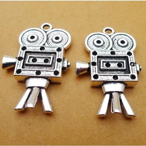 4 PCS/Lot 39mm*25mm Pendant Antique Silver Color Retro Camera Charms For DIY Jewelry Making DIY Handmade Craft