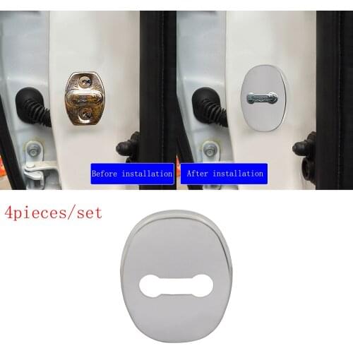 4 pcs silver Stainless Steel Car Door Lock Protective Buckle Cover case for Lexus NX IS CT ES RX NX200