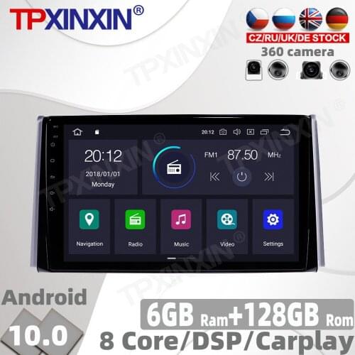 128GB Android 10.0 For Toyota RAV4 2019 Car Radio Multimedia Video Player Navigation GPS Accessories Auto 2 din 2din no DVD