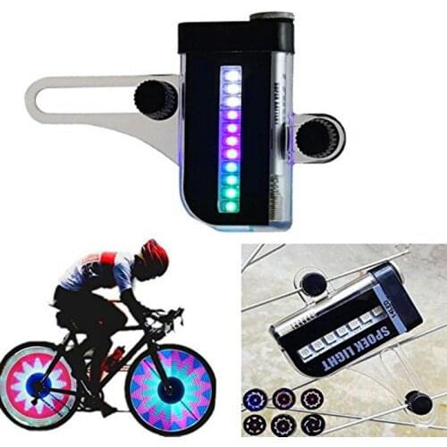 Two Side 14 LED Colorful Bicycle Lights Motorcycle Cycling Bike Wheel Signal Tire Spoke Light 30 Changes Cycling Accessories