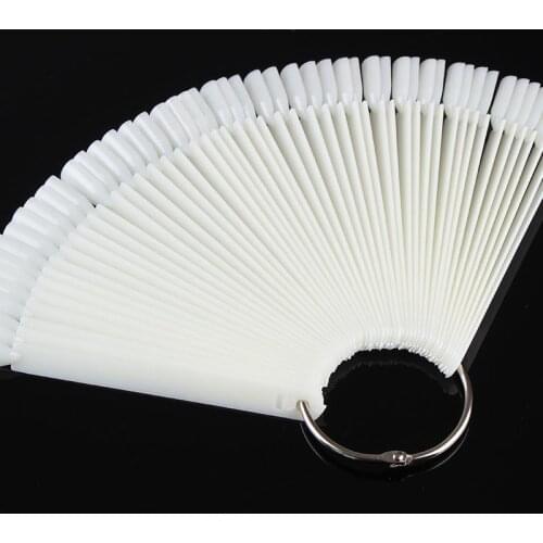 False Nail Tips Fake Color Card Transparent White Buckle Ring Nail Art Practice Display Tools Manicure Nail Accessories