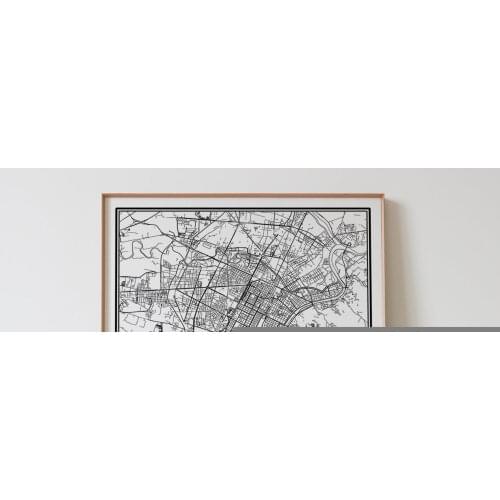 TURIN city map Nordic Living Room Decoration Canvas Poster Modern Home Decor Art Print Painting