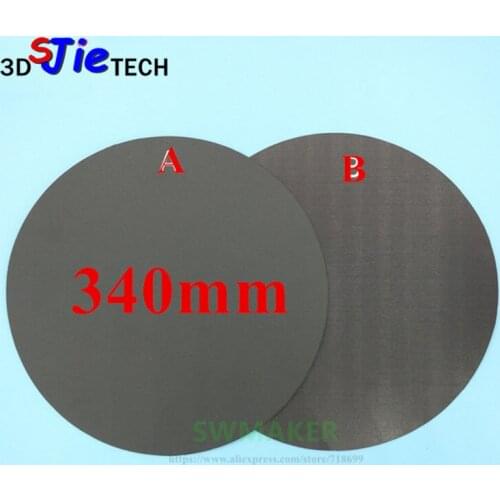 Round 340mm Magnetic adhesive Print Bed Tape Print Sticker Build Plate Tape FlexPlate for DIY Kossel/Delta 3D Printer parts