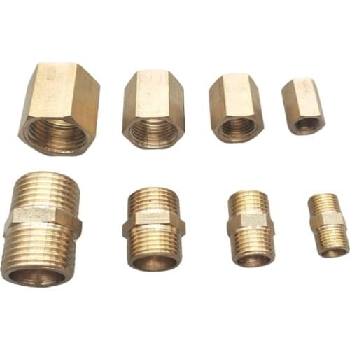 Brass Copper Hose Pipe Fitting Hex Coupling Coupler Fast Connetor Female Thread Male Thread 1/8" 1/4" 3/8" 1/2" 3/4" BSP