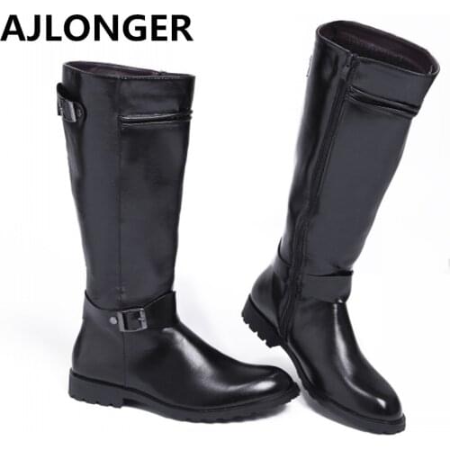 Male High Boots Handsome Male Boots Pro Denim Boots Riding Boots Simple Popular Drop Shipping