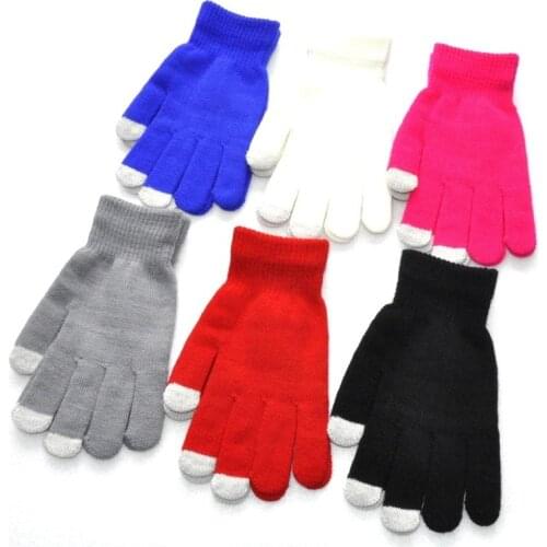 Mens / Womens Winter Warm Gloves Knitted And Velvet Gloves Mobile Phone Touch Screen Gloves SA272