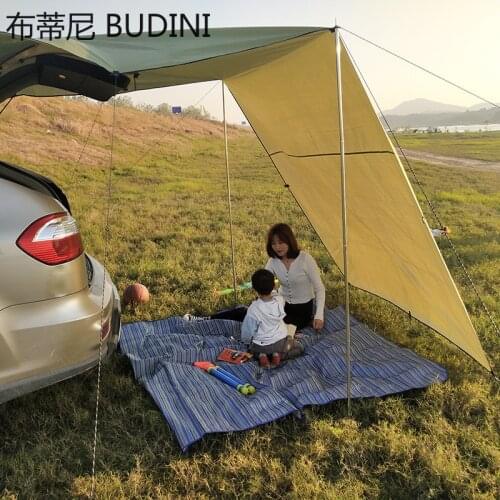 Portable Automobile Rooftop Rain Canopy camper trailer Shelter Shade Camping Side Car Roof Top Tent Awning Waterproof UV