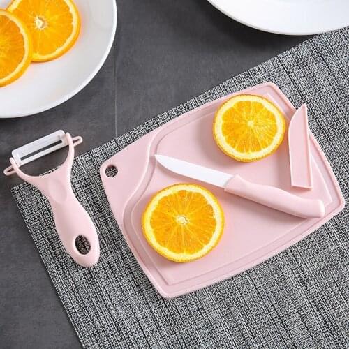 3Pcs New Arrival Ceramic Cutting Paring Fruit Peeler Kitchen Kit with Sheaths High Quality Kitchen Knives