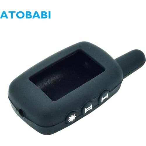 Black Color A9 Silicone Remote Control Cases For StarLine A9 24V Car Burglar Alarm LCD Fob Silica Gel Protector Shell Cover Skin