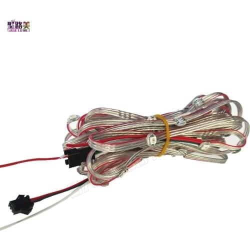DC5V Holiday 50 pixels Pre-soldered WS2812B 2812 LED Heatsink LED full color light 5050 RGB WS2811 IC Built-in string lighting