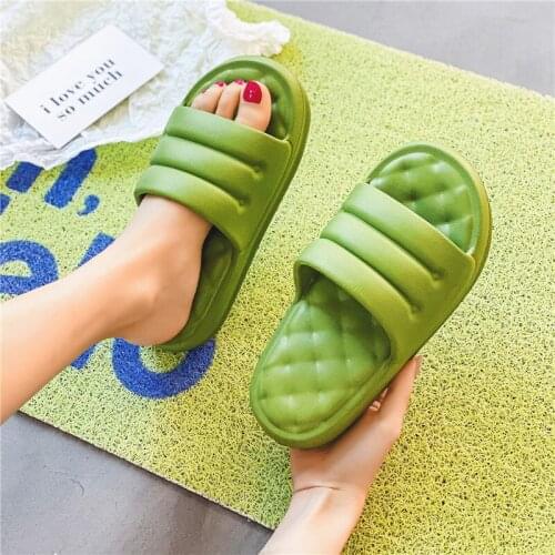 TYDZSMT House Slippers Anti-slip Women Summer Couple Mute EVA Thick Sole Soft Indoor Slippers Woman Casual Men Platform Slipper