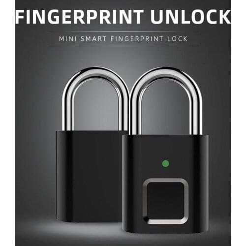 Mini Locker Fingerprint Lock Smart Lock Household Luggage Dormitory Locker Anti-theft Electronic Padlock